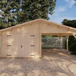 Garage+carport 6,8x5,6 m